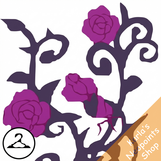 Black Flowering Vines Foreground