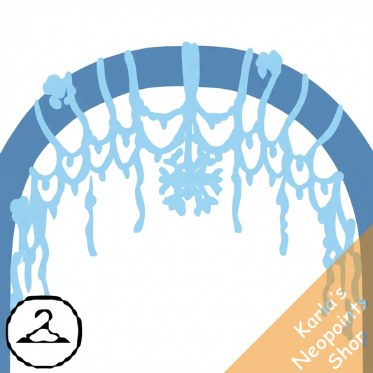 Blue Christmas Snowflake Arch