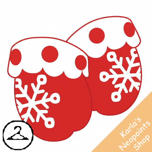 Cheery Snowflake Mittens