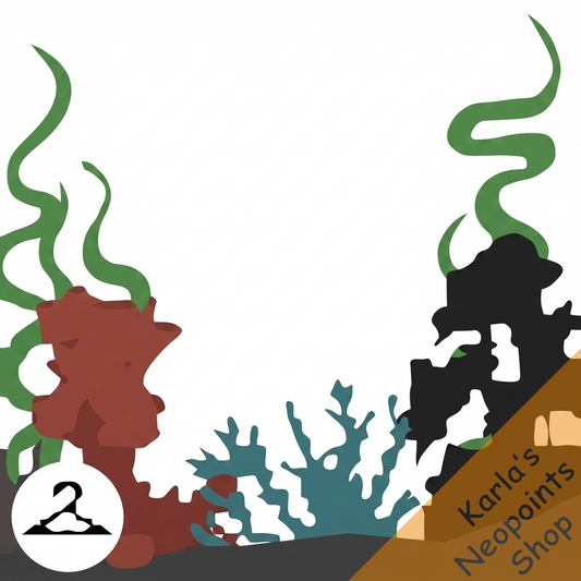 Dark Coral and Kelp Foreground