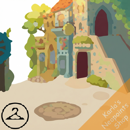 Colourful Polka Dot Town Background