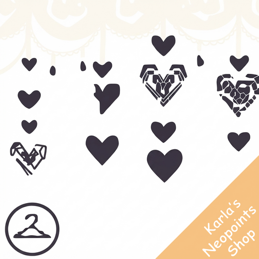 Dyeworks Black: Gothic Heart Valentine Garland