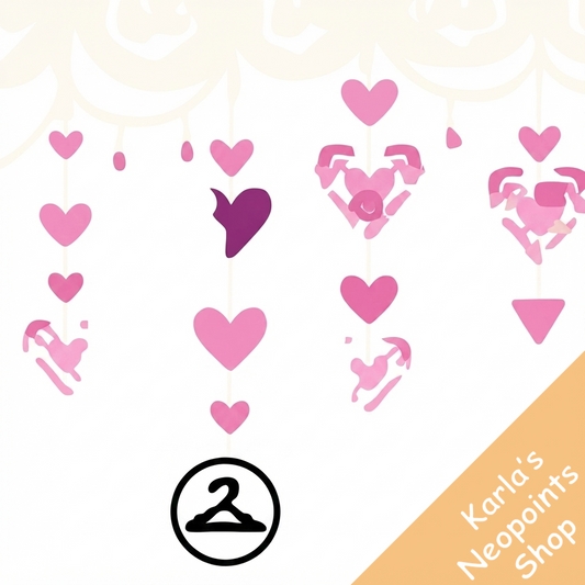 Dyeworks Pink: Gothic Heart Valentine Garland