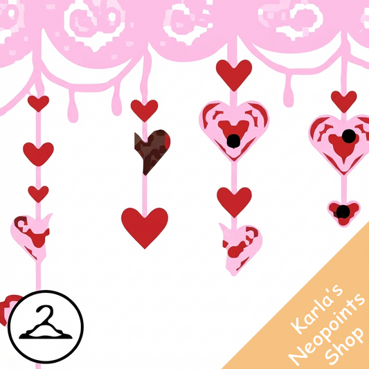 Dyeworks Red: Gothic Heart Valentine Garland