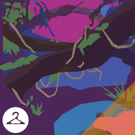 Dark Prism Forest Background
