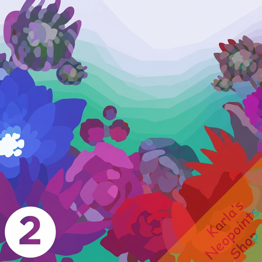 Dark Prismatic Flowers Foreground