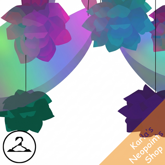 Dark Prismatic Flowers Garland
