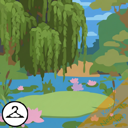 Tranquil Lily Pad Pond Background