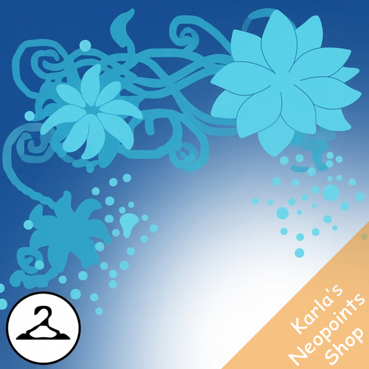 Electric Blue Flower Garland