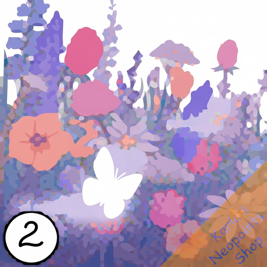 Butterfly and Spring Flower Foreground