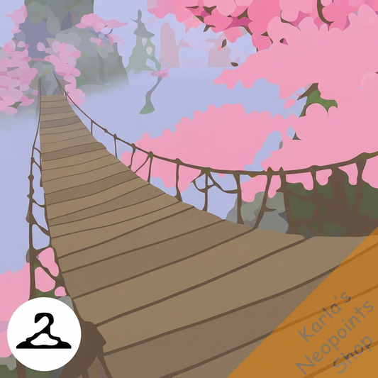 Cherry Blossom Bridge Background