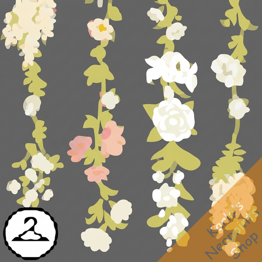 Dyeworks White: Blooming Pastel Flower Backdrop
