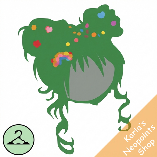 Dyeworks Dark Green: Mint Green Space Buns Wig