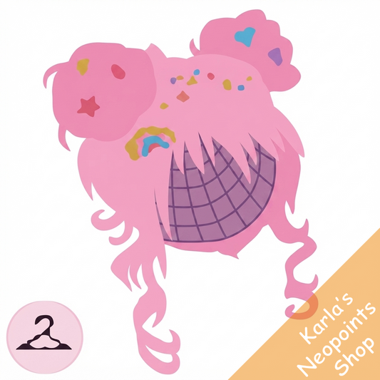 Dyeworks Pink: Mint Green Space Buns Wig
