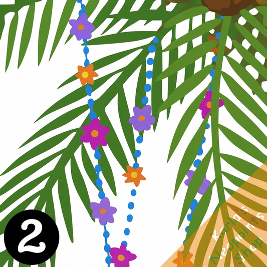 Bead Strung Palm Trees