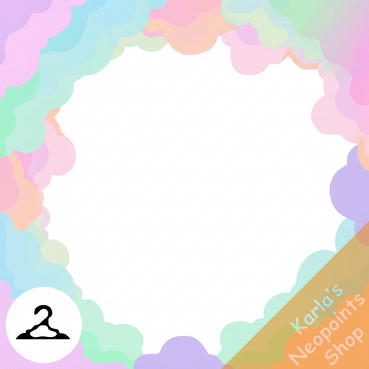 Pastel Rainbow Clouds Frame