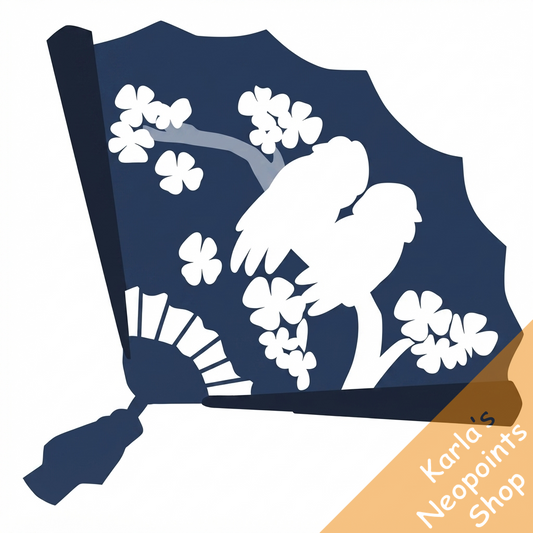 Dyeworks Midnight Blue: Shenkuu Handheld Fan