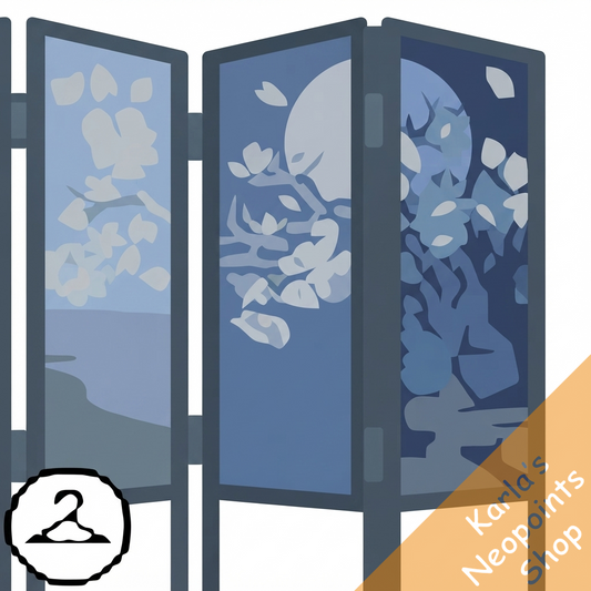 Dyeworks Blue: Ornate Cherry Blossom Tree Screen