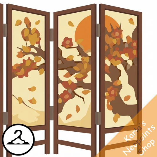 Dyeworks Brown: Ornate Cherry Blossom Tree Screen