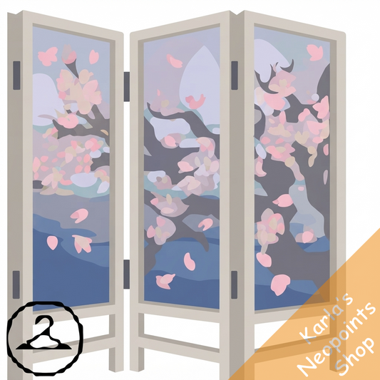 Dyeworks White: Ornate Cherry Blossom Tree Screen