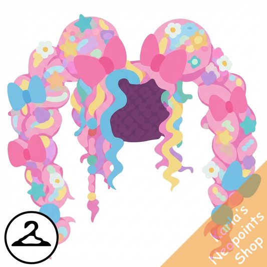 Kawaii Rainbow Pastel Pigtails Wig