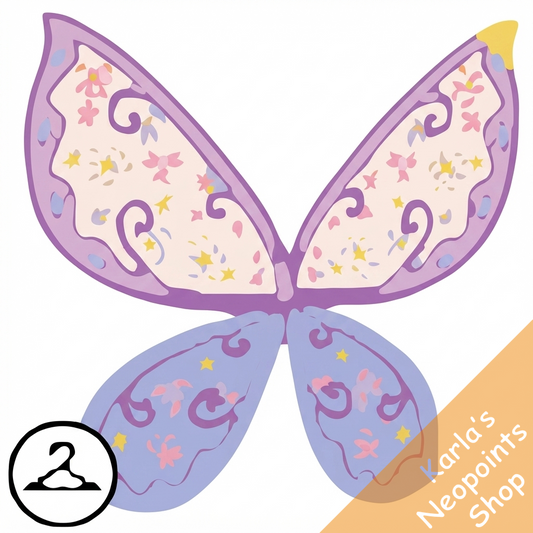 Floral Pattern Faerie Wings