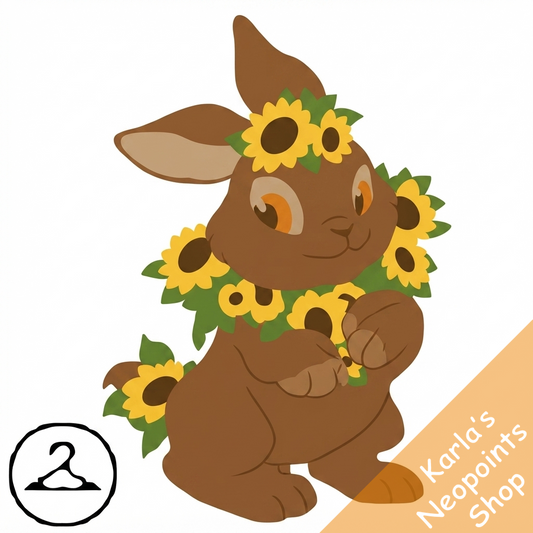 Prismatic Sunflower: Blooming Woodland Cybunny