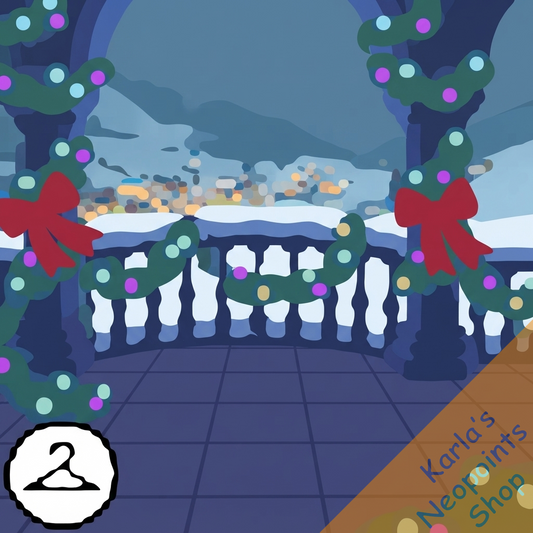 Holiday Nighttime Balcony Background