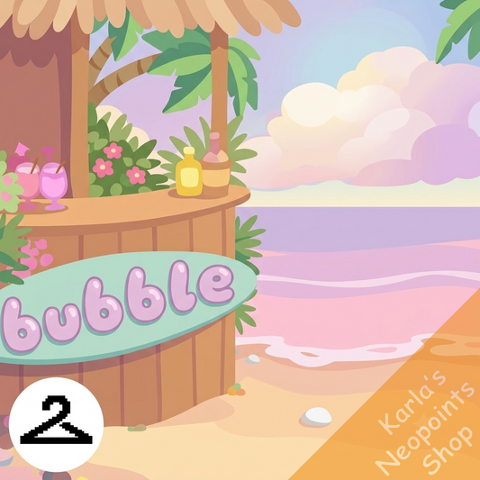 Bubble Tea on the Beach Background